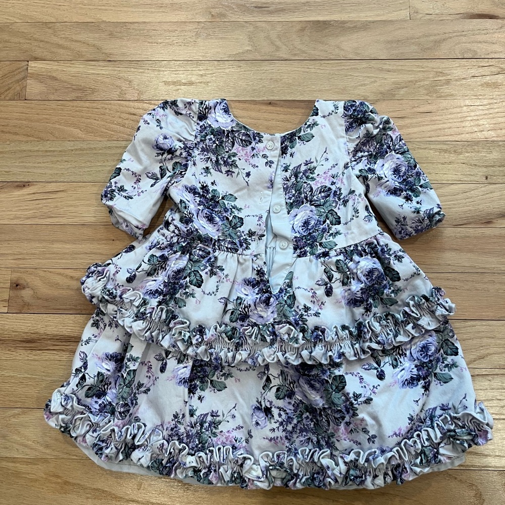 Janie and Jack Floral Purple Kids Dress size 2T - Picture 4 of 5